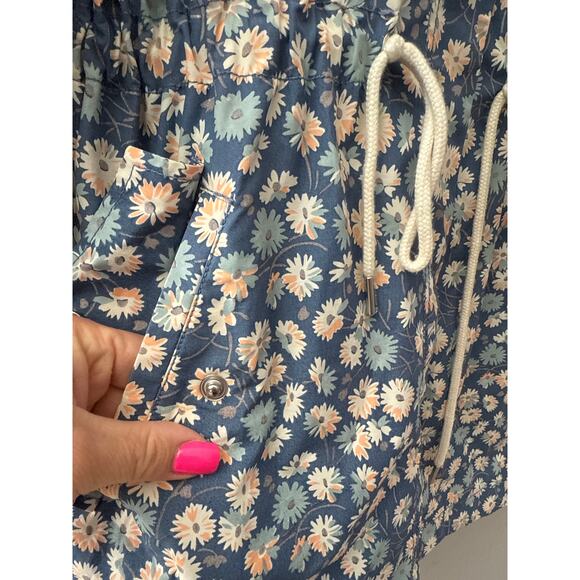 Madewell Preppy Ruffle-Neck Anorak Raincoat French Floral Blue Moon Size Smalll - Picture 9 of 14